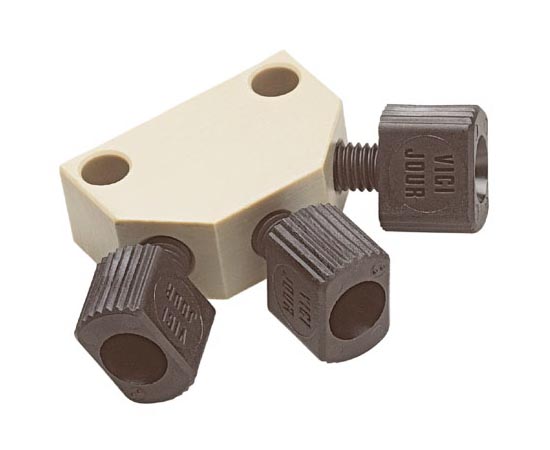 Tee, PEEK, mixing, complete, with 10µm Titanium frit
