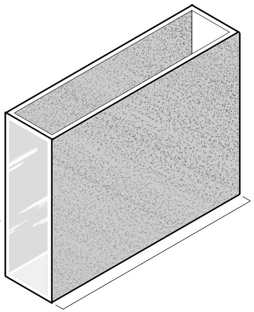 Square cuvette, optical glass, 50mm. Set of 4 pcs