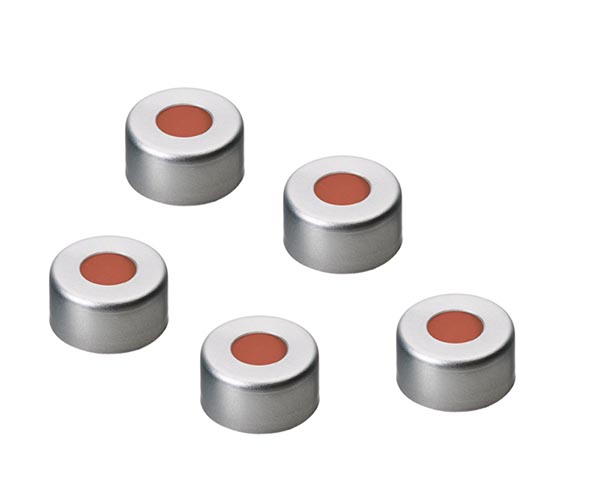 11mm Red Rubber Crmp cap,clr FEP spta 100/pk