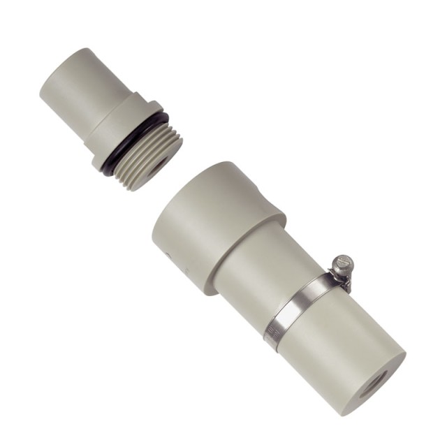 Flow Through Fittings ARF 201, G 1”, PP-H, G 1/4” internal thread