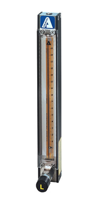 Single tube flowmeter, 316 SS end fitting,Valve MF, 1/4" FNPT