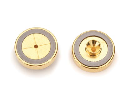 Inlet Seals, Dual Vespel Ring, 0.8mm Gold Plated Cross Disk, 2pcs