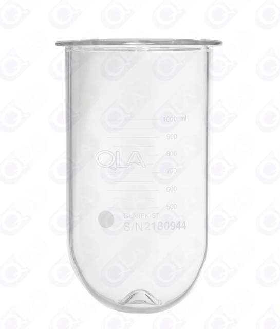 1000mL Clear Glass Apex Vessel for Sotax AT7, Serialized