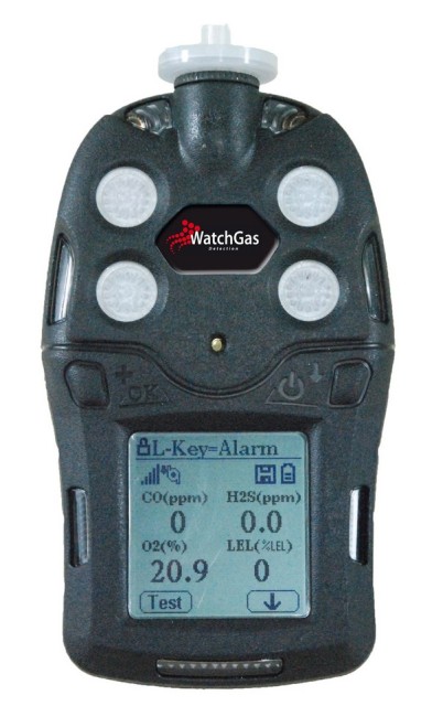 WatchGas POLI - portable pumped gas detector - PID 0.1-2000ppm, Flammables (cat.) 1-100% LEL, O2 0,1-30% vol., CO 0-1000ppm, charger