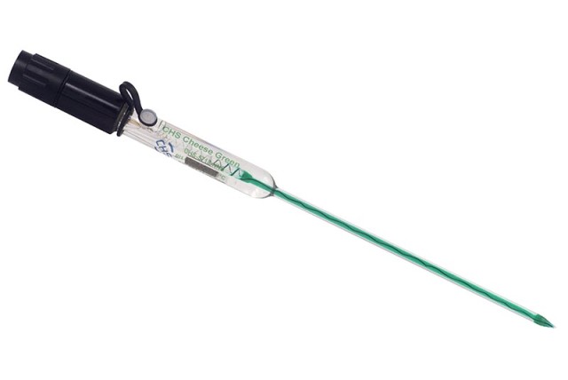CHS Cheese Green, laboratorní plnitelná vpichová elektroda, průměr tenké části 4 mm (délka 120 mm), konektor S7