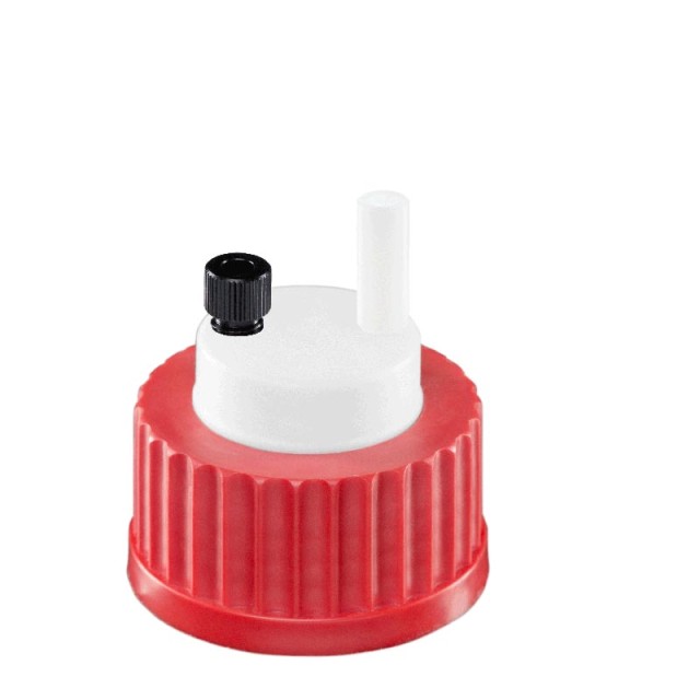 Bezpečnostní uzávěr VISION pro eluent a závit  GL45  (4mm) se 2 porty