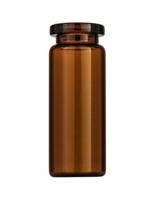 10 mL Headspace Crimp Neck Vial N 20,  20.5 mm OD, 54,5mm outer height, flat bottom, flat DIN crimp neck, 100 pcs