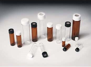 Sada, vzork. vialky čiré, víčka, septa T/S, 16 ml, 18-400, 200 ks