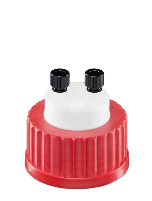 Waste VISION Safety Cap prep (3/16'') with 3 ports for GL45 bottles