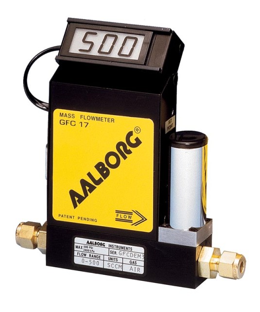 Nerezový hmotnostní regulátor průtoku GFC37S (max.průtok 50 l/min vzduch)