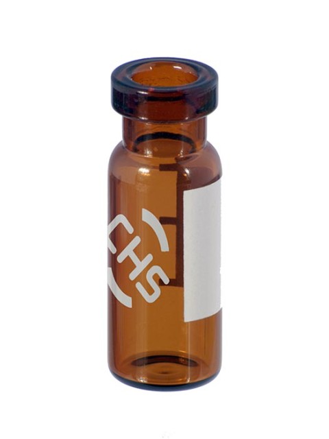 Vialka 1.8ml, 12x32mm, krimpovací, širokohrdlá, s popiskou, tmavá