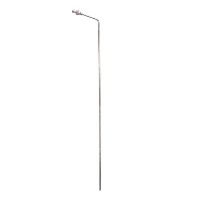 15" (380mm) Bent 316 SS 1/8" (3.2mm) OD Cannula with SS Luer Lock & PTFE sleeve for QLA "01" style filters