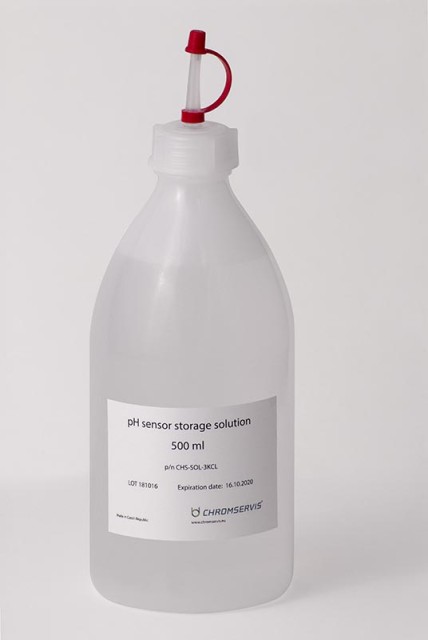 Storage solution for pH electrodes, 500 ml bottle with dropper