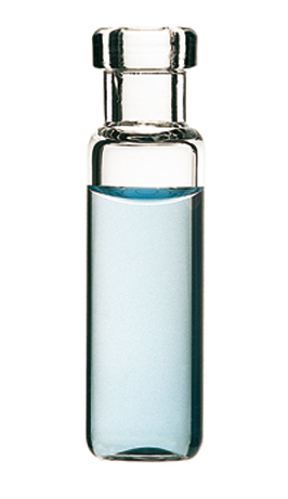 650 µl Clear 8 mm Crimp Vial, 7 x 40 mm, Flat bottom, 100/pk