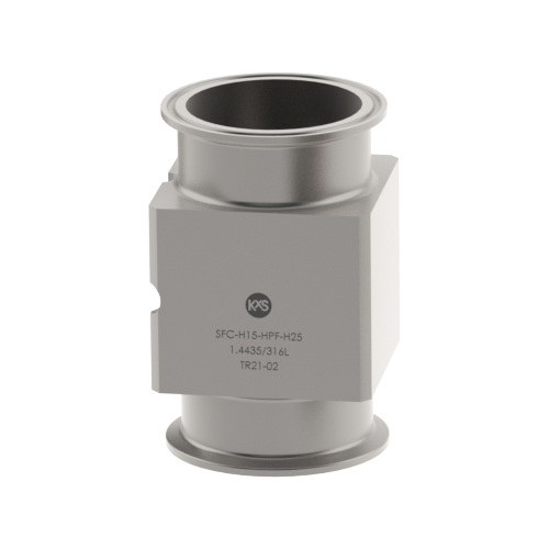 SFC Flow cell, 1,5" sensor connection, EPDM seal ring, pipe size 65 mm - 2.5", Stainless steel 316L / EN1.4435 (Ra 0.38 μm, 15μ inch), no nozzle connection