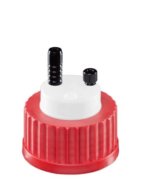 Waste VISION Safety Cap with 3 ports for GL45 bottles