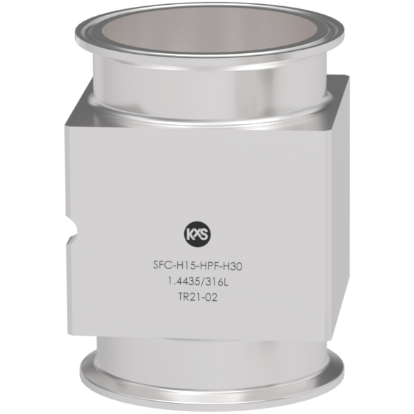 SFC Flow cell, 1,5" sensor connection, EPDM seal ring, pipe size 80 mm - 3", Stainless steel 316L / EN1.4435 (Ra 0.38 μm, 15μ inch), no nozzle connection