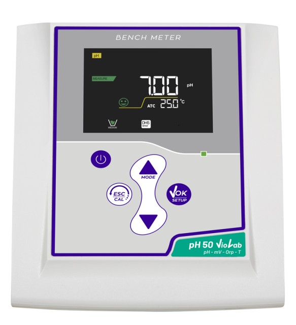 pH metr pH 50 Violab s pH sondou CHS Chemflex S7, s kabelem 1m S7/BNC, pufry a držákem na sondy