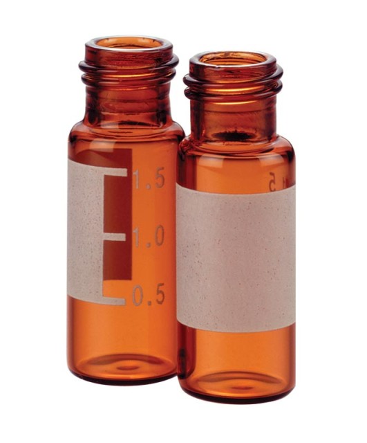2mL Amber Screw Vial Marking Spot, 12 x 32mm, 8-425 Thread, 100 pcs