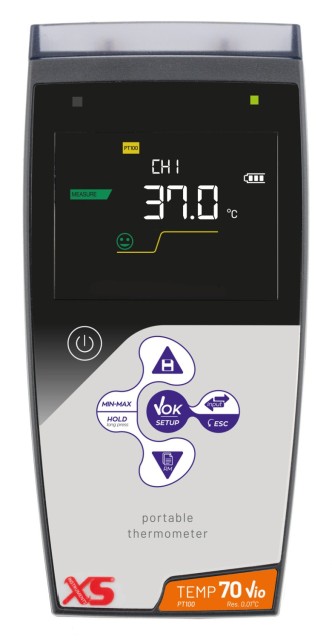 Temp 70 RTD Portable thermometer for PT 100 RTD probe, incl. datalogger
