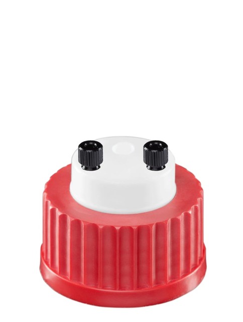 Waste VISION Safety Cap with 3 ports for GL45 bottles