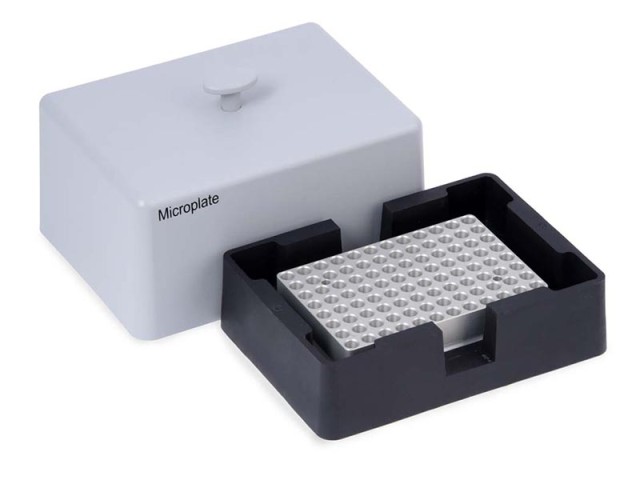 Termostatický blok s víkem pro mikrodestičky PCR 0,2 ml 119 × 163 × 76 mm, hloubka 12,7 mm