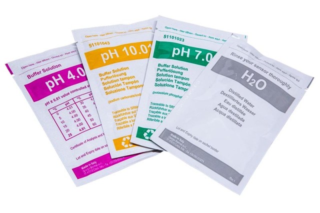 pH 7,00 ± 0,02 / 25°C (green), with Certificate of Analysis, 20 x 25 ml SACHETS
