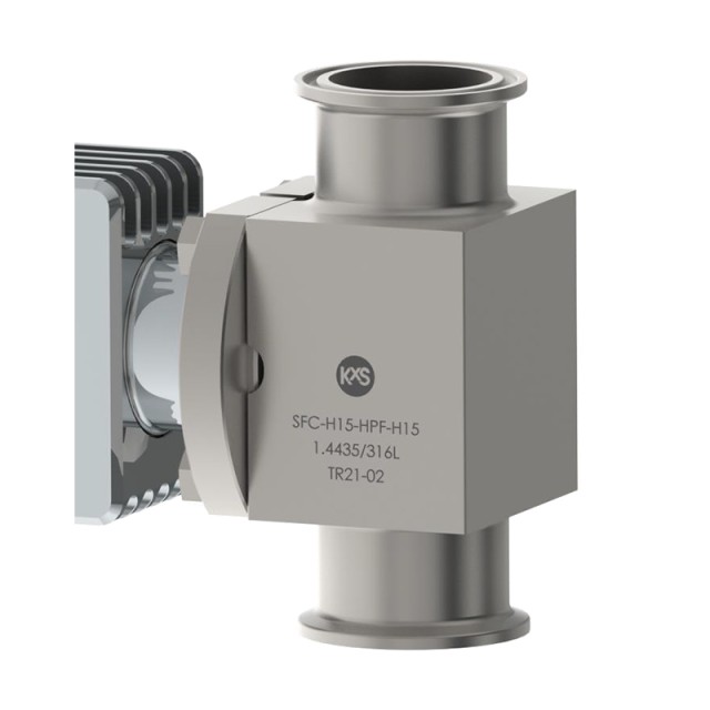 SFC Flow cell for KxS refractometers, 1,5" sensor connection, pipe size 50 mm - 2", Stainless steel 316L / EN1.4435 (Ra 0.38 μm, 15μ inch), no nozzle connection