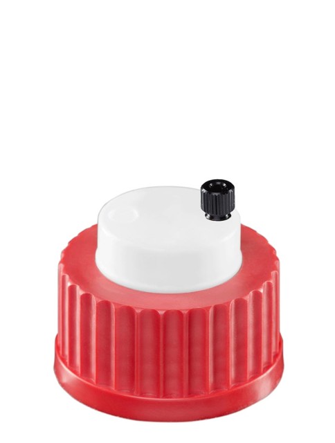 Waste VISION Safety Cap with 2 ports for GL45 bottles