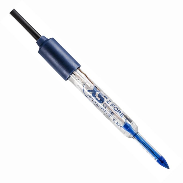 Glassl pH/T electrode 2 PORE T, 2 diaphragms open pore, BNC/Cinch connector (1m cable)