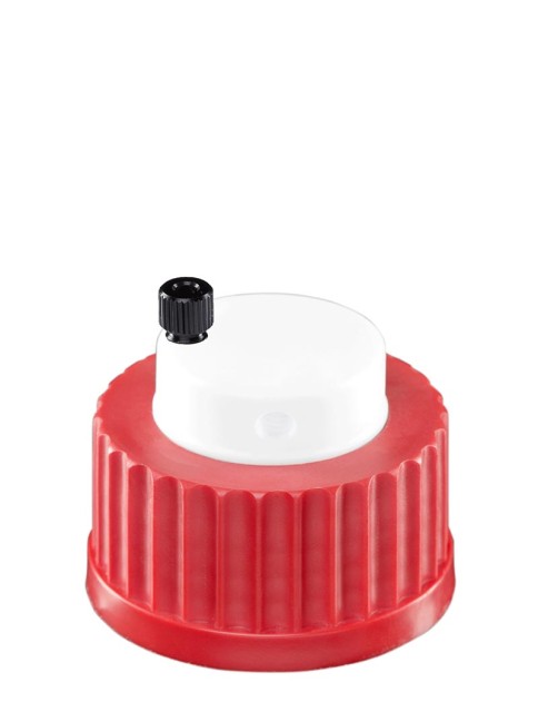 Waste VISION Safety Cap with 2 ports for GL45 bottles