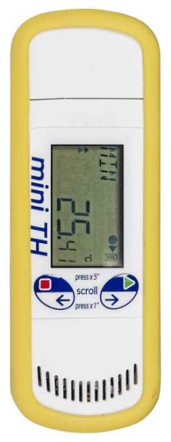 mini TH Temperature and humidity datalogger with internal sensor, multifunction display, r