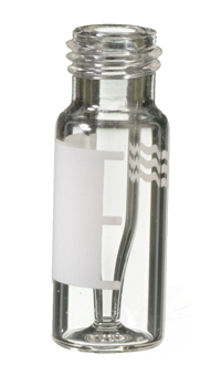 Clear Wide Mouth Screw Microvial, Marking Spot, with Fused insert 300µL, 100pcs