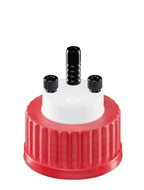 Waste VISION Safety Cap with 4 ports for GL45 bottles