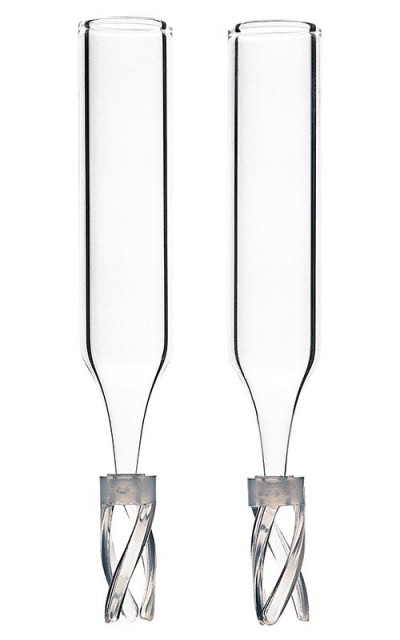 150 ul, 5.0 x 29 mm clear glass insert with polymer feet, 100 pcs