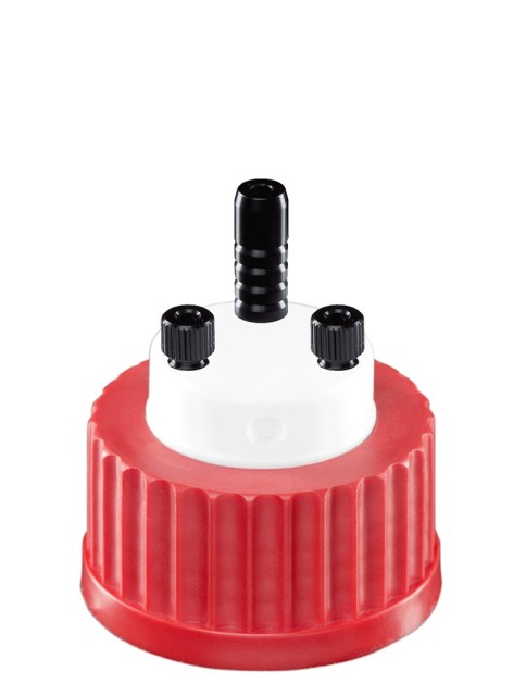 Waste VISION Safety Cap with 4 ports for GL45 bottles