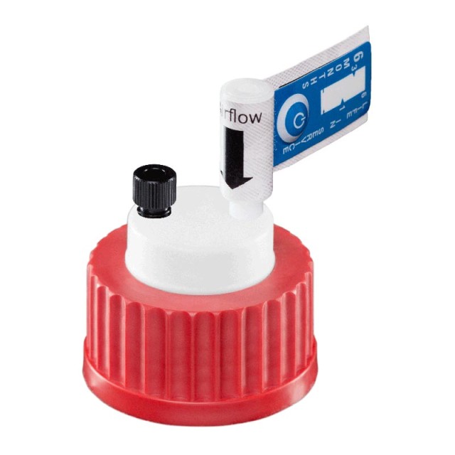 Bezpečnostní uzávěr VISION pro eluent a závit GL45 preparativní,  (4mm) se 2 porty