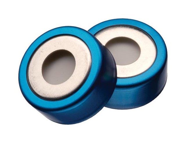 Bimetal caps with septa PTFE/sil 1000pcs, 0520-2201-M