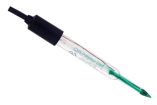 CHS Polymer Dart T BNC - laboratorní elektroda, s teplotním čidlem NTC30, BNC/Cinch konektor, kabel 1 m, délka hrotu 35 mm