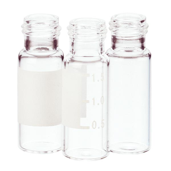 2mL Clear Screw Vial, 12 x 32mm, 8-425 Thread, no label, 100 pcs