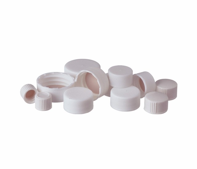 Screw Thread Caps, 20-400, Polypropylene solid cap, PTFE lined, 100/pk