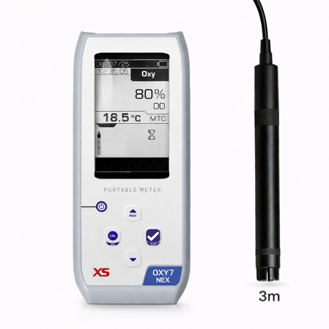 Oxy 7 NEX with polarographic sensor OXY DO7/MT with 3 mt cable, carrying case and accessories