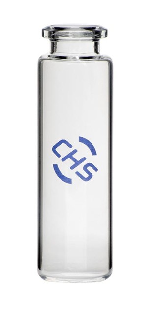 Vialka 20 ml krimpovací headspace se zaobleným dnem, 100ks