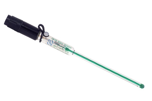 CHS Slim Green, laboratorní plnitelná elektroda, průměr tenké části 6 mm konektor S7