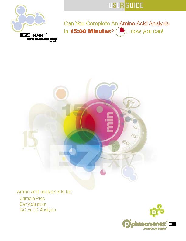 EZfaast™ Amino Acid Analysis Kits