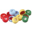 11mm Blue Snap Cap, Red PTFE/White Silicone 0.04", 100pcs