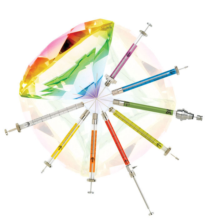 SGE syringes for Rheodyne and Valco valves